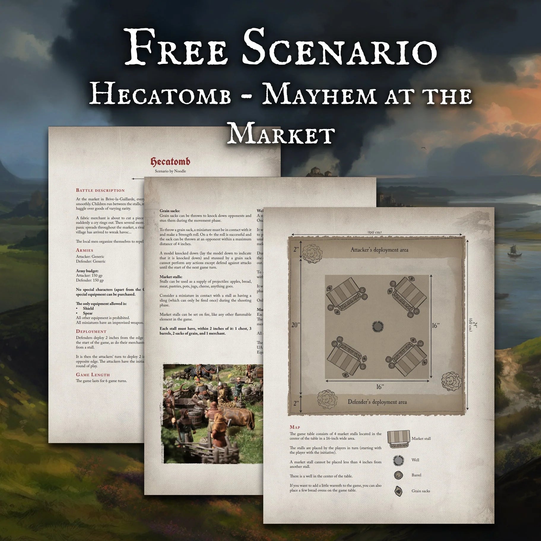 Victrix | Pillage | Market Stall Medieval and Dark Ages | 28mm Plastic Terrain