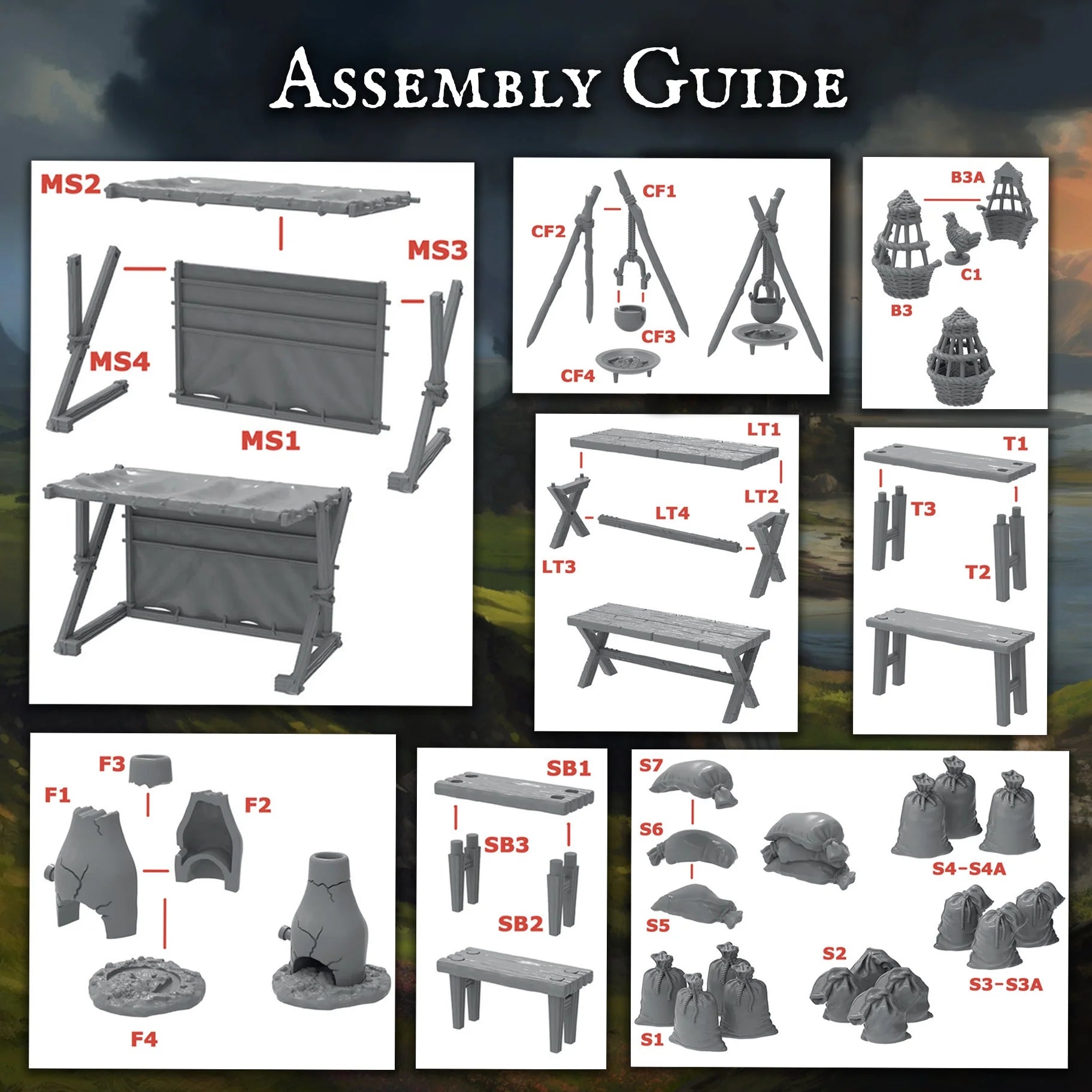 Victrix | Pillage | Market Stall Medieval and Dark Ages | 28mm Plastic Terrain
