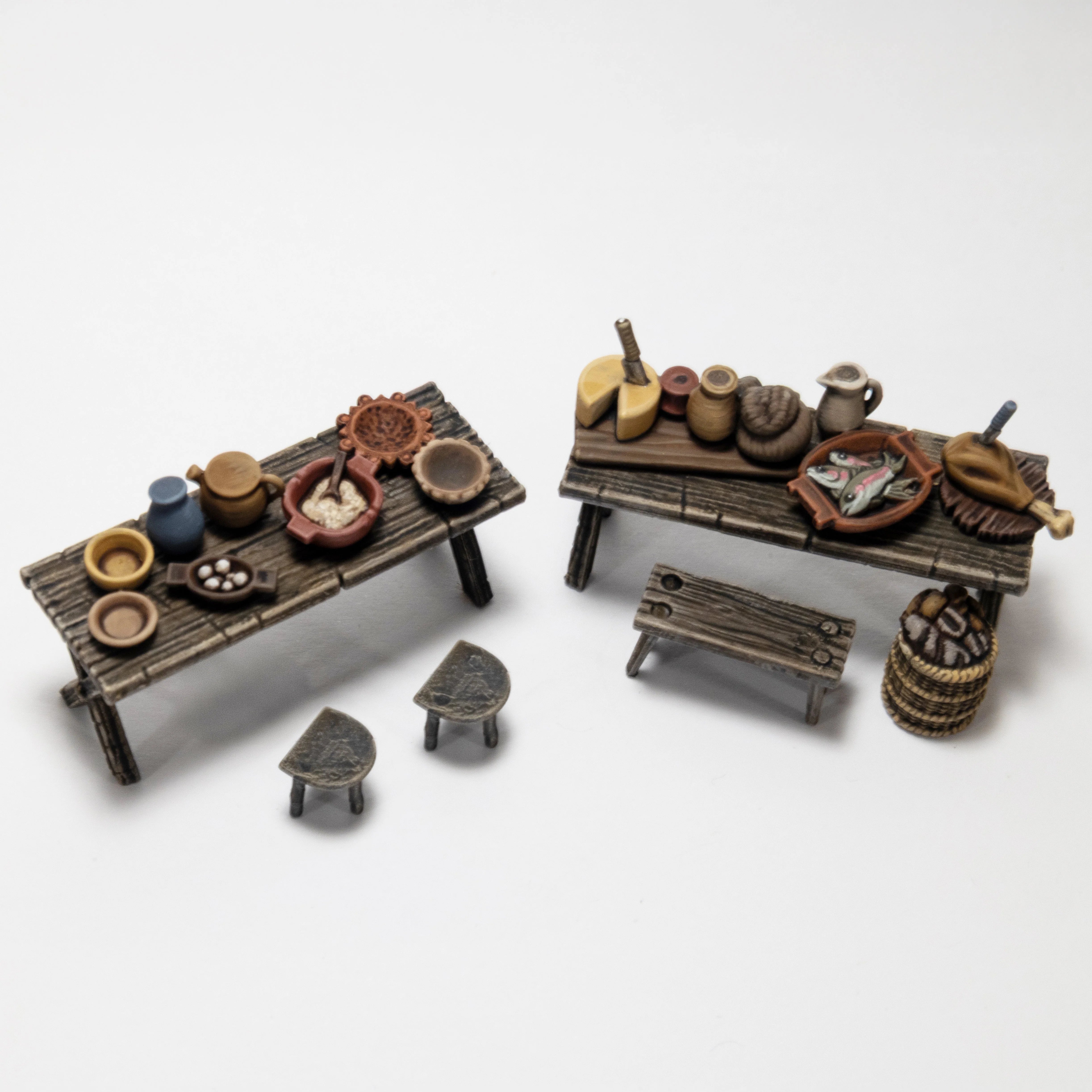 Victrix | Pillage | Market Stall Medieval and Dark Ages | 28mm Plastic Terrain