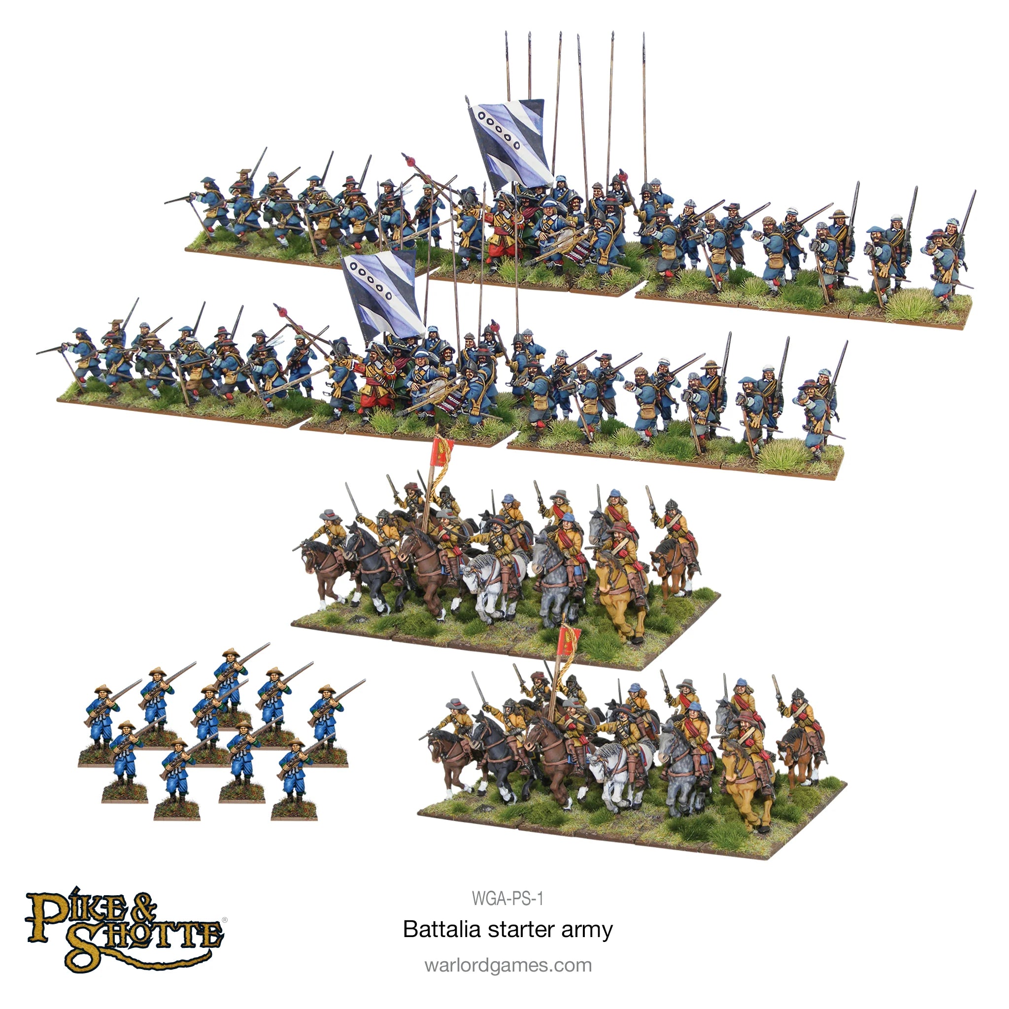 Pike and Shotte | Italian Wars | Battalia Starter Army | 28mm Plastic Starter | Warlord | Miniature Kingdoms