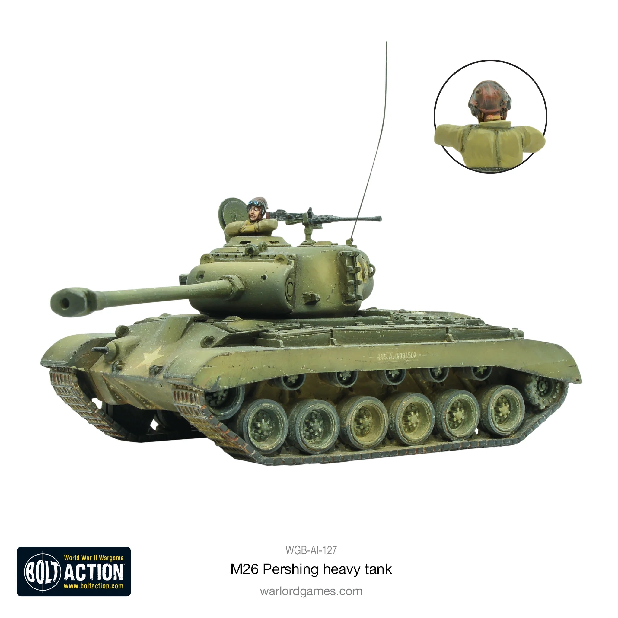 Bolt Action | American M26 Pershing Tank | 28mm Resin Metal Vehicle