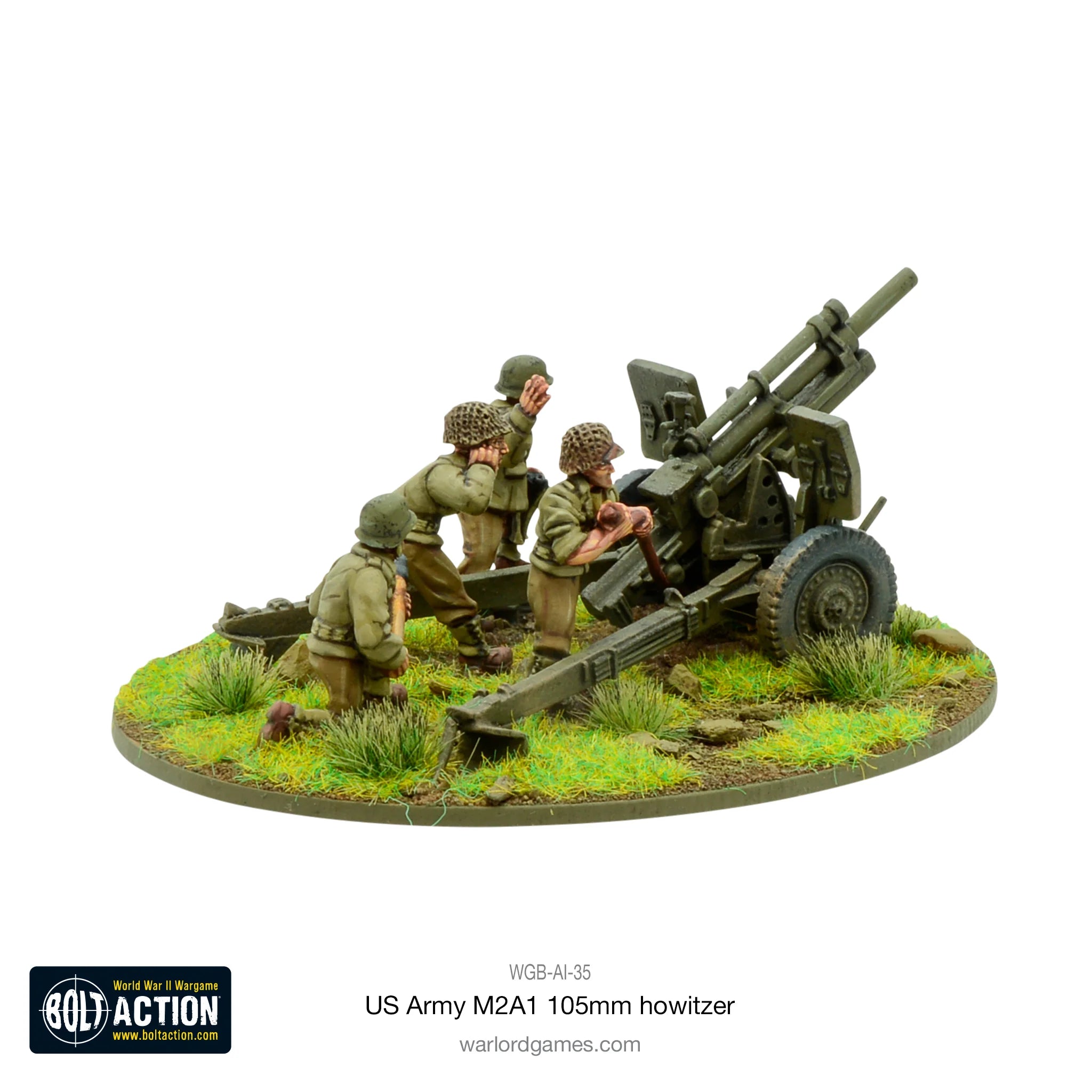 Bolt Action | American US Army 105mm Howitzer Gun | 28mm Metal Blister Pack