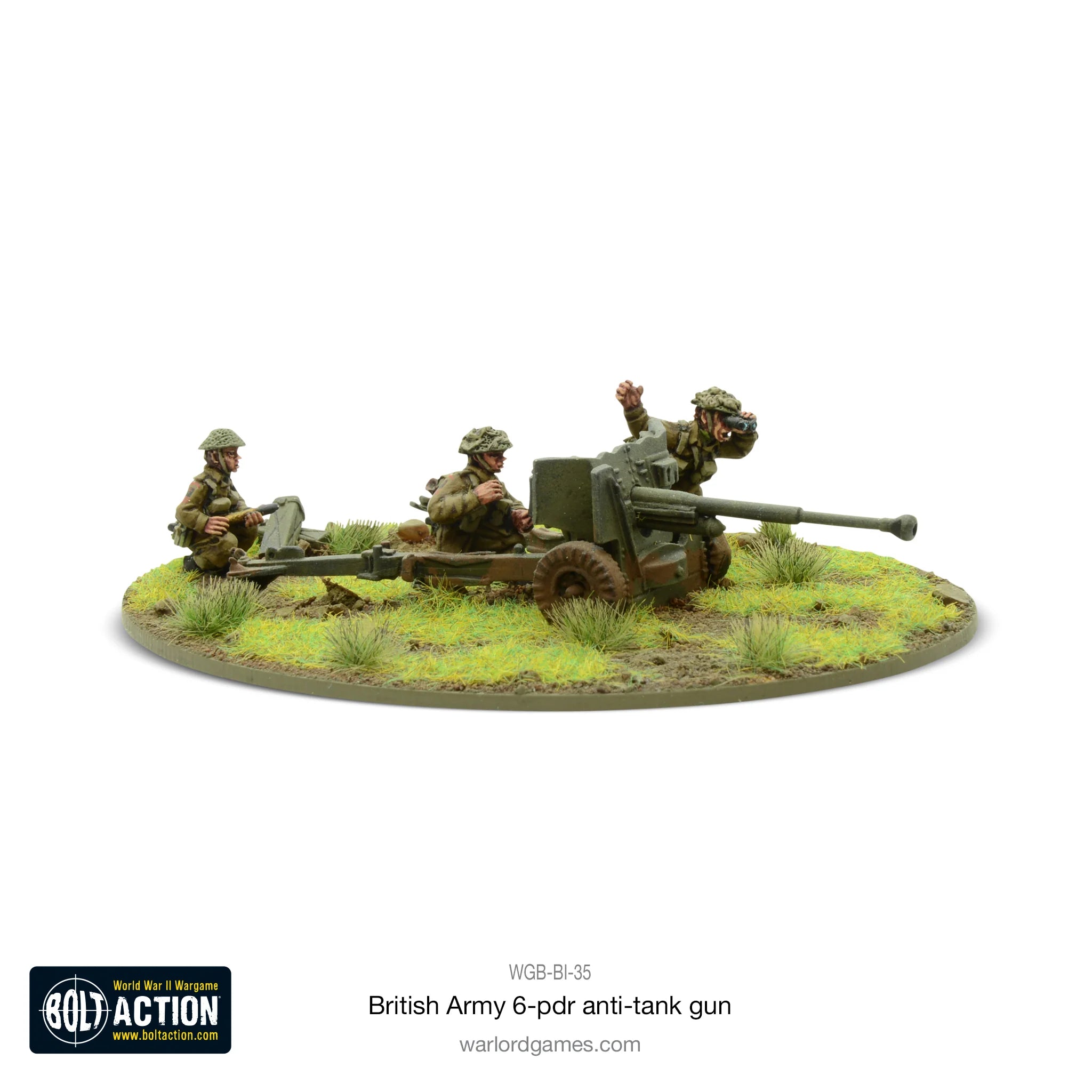 Bolt Action | British Army 6 Pdr Anti Tank Gun | 28mm Metal Blister Pack