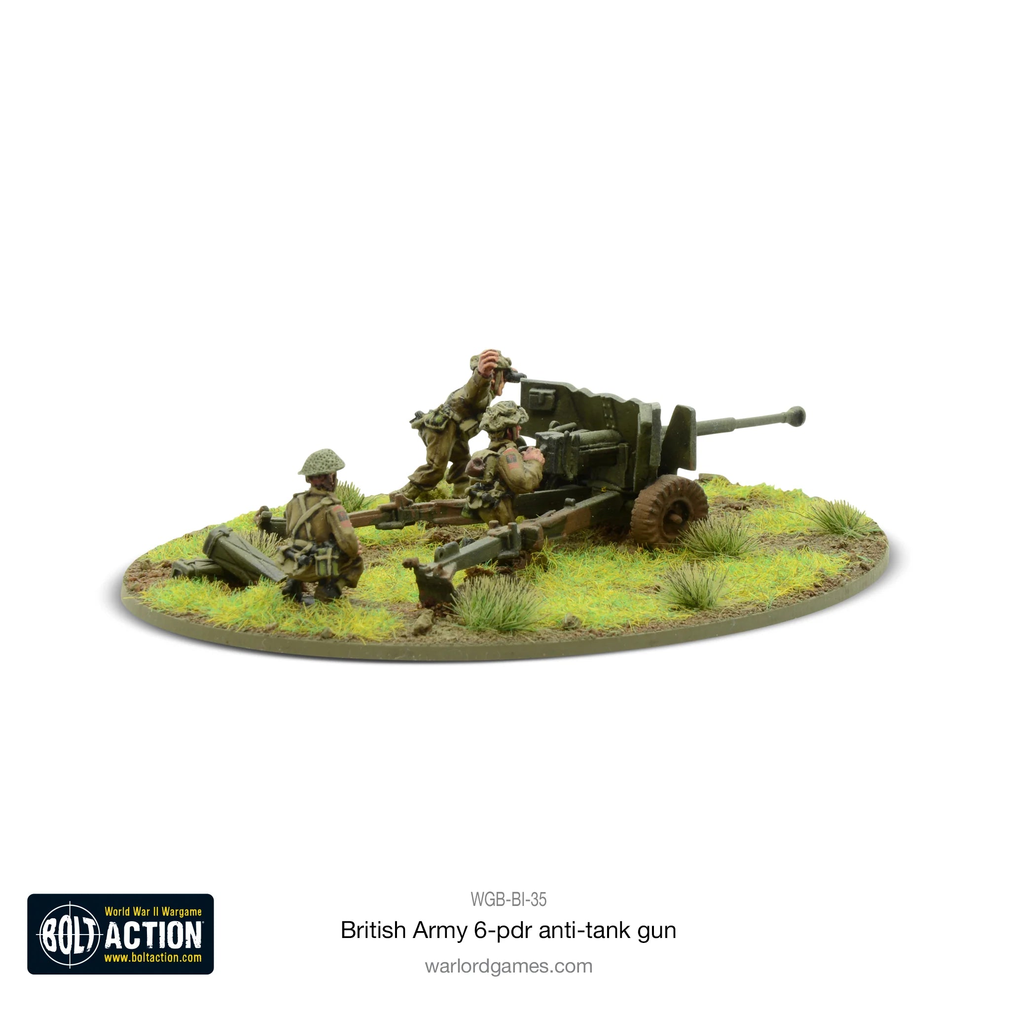 Bolt Action | British Army 6 Pdr Anti Tank Gun | 28mm Metal Blister Pack