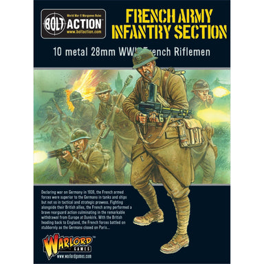 Bolt Action | French Army Infantry Section | 28mm Metal Unit | Warlord | Miniature Kingdoms