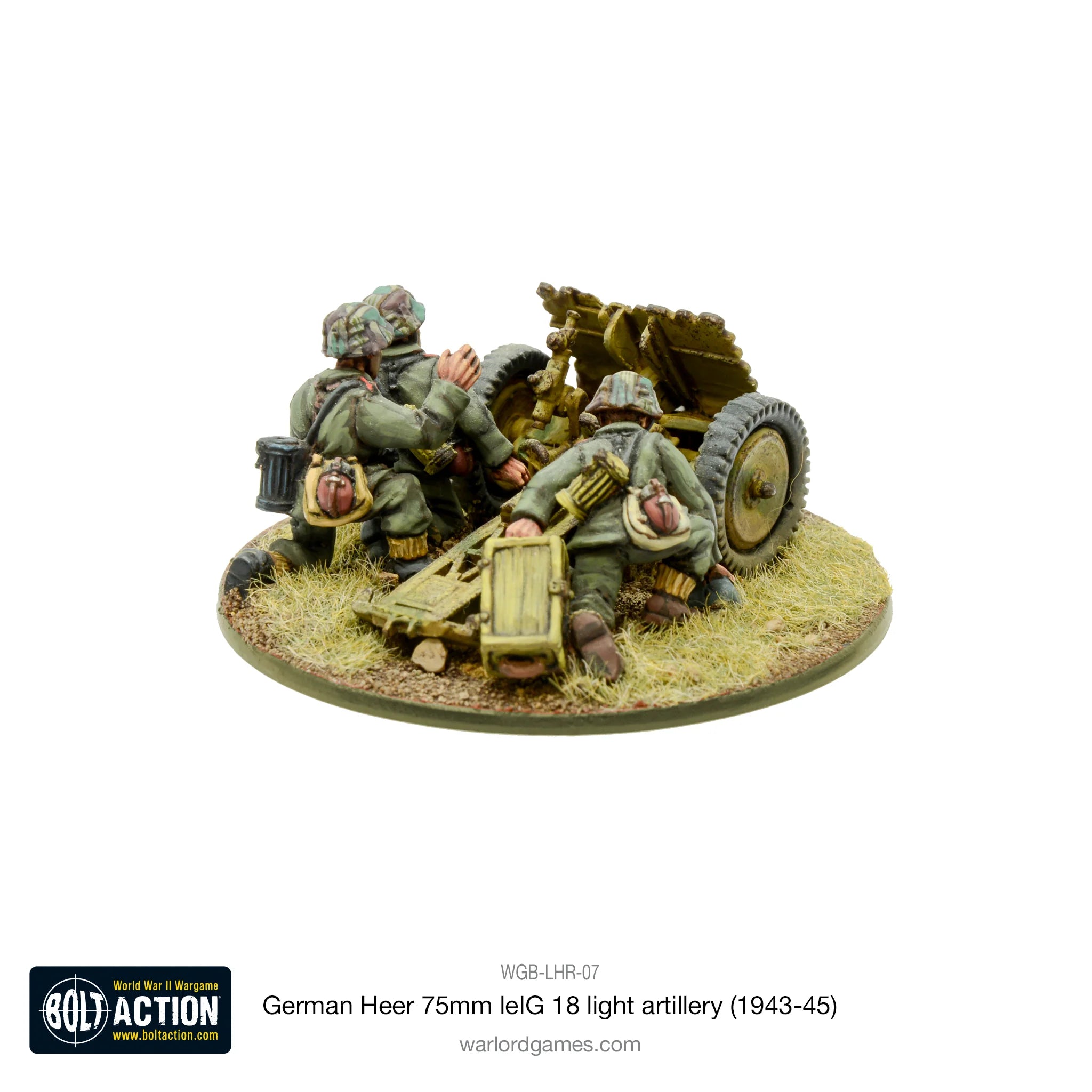 Bolt Action | German Heer 75mm Leig 18 Light Artillery | 28mm Metal Blister Pack