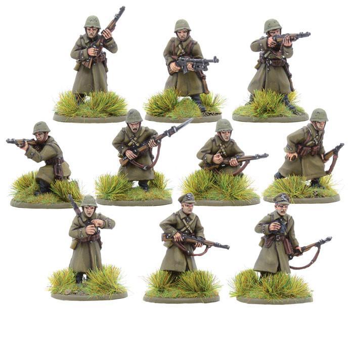 Bolt Action | Polish Infantry Squad in Greatcoats | 28mm Metal Unit | Warlord | Miniature Kingdoms