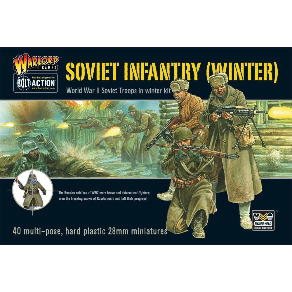 Bolt Action | Soviet Infantry Winter Late | 28mm Plastic Unit | Warlord | Miniature Kingdoms