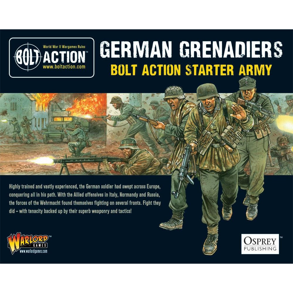 Bolt Action | German Grenadiers | 28mm Plastic Starter | Warlord | Miniature Kingdoms