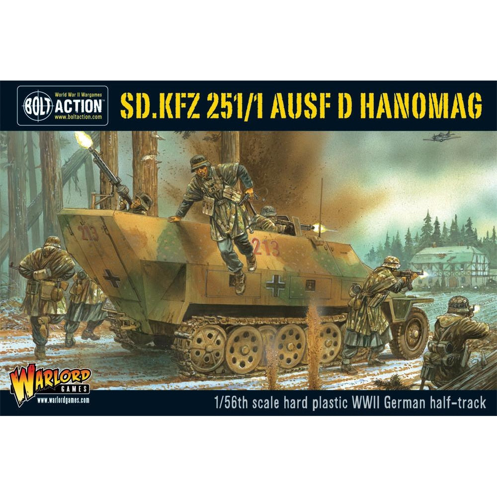 Bolt Action | German SD.KFZ 251/1 Ausf D Hanomag | 28mm Plastic Vehicle