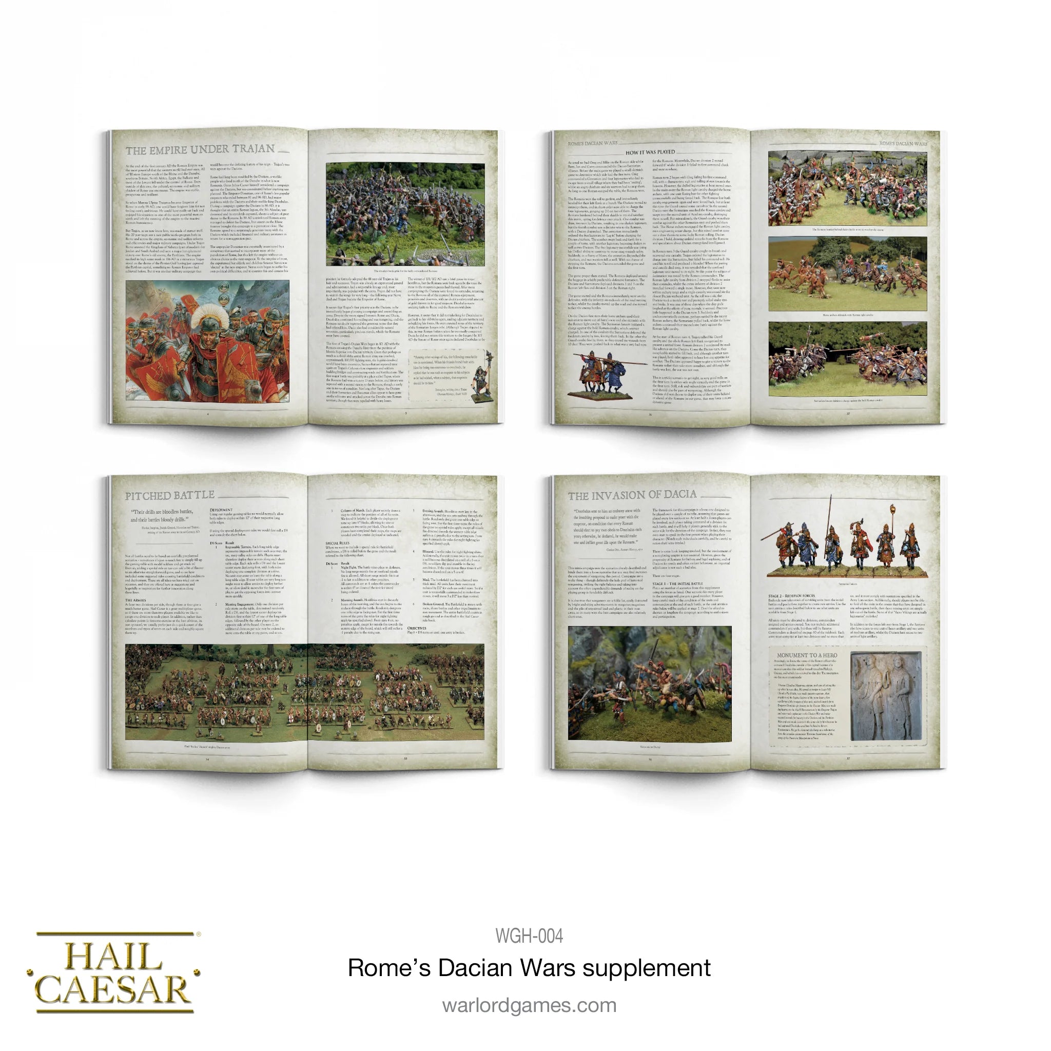 Hail Caesar | Rome's Dacian Wars | 28mm Softback Book Expansion | Warlord | Miniature Kingdoms