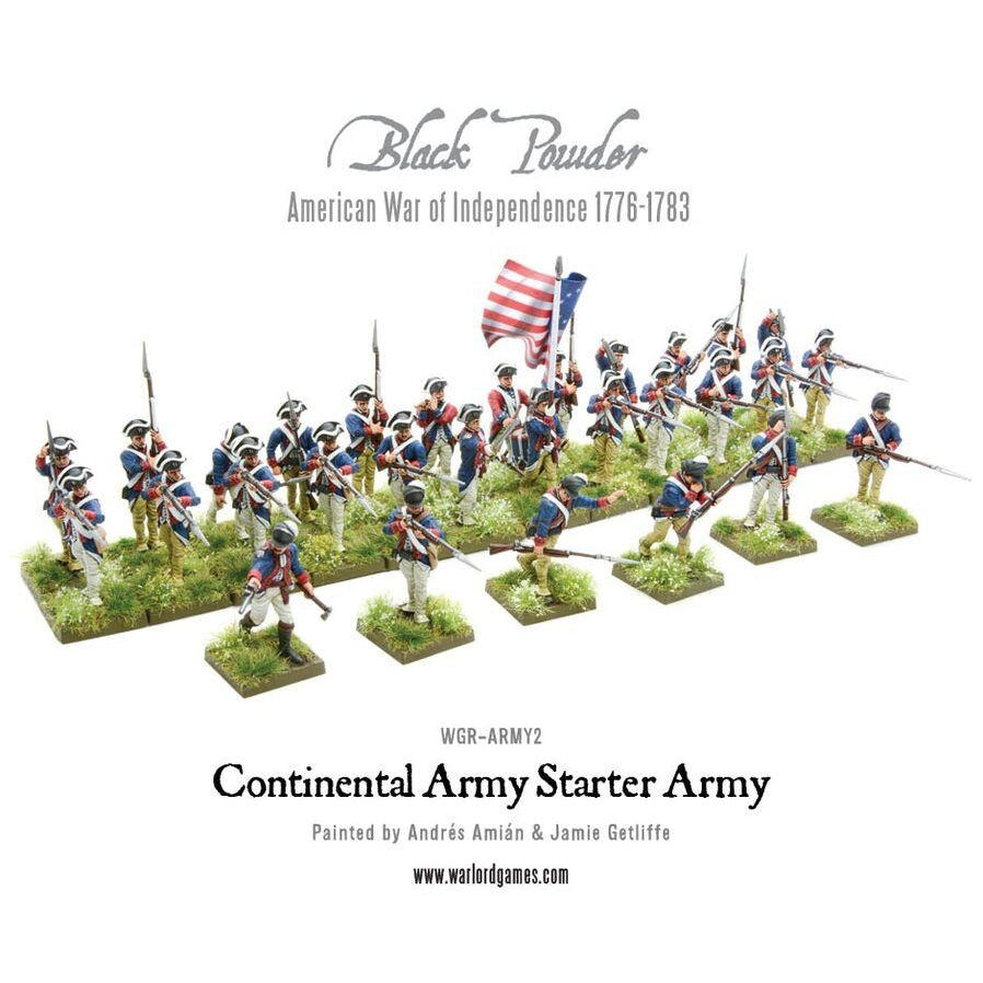 Black Powder | AWI | Continental Starter Army | 28mm Plastic Starter | Warlord | Miniature Kingdoms