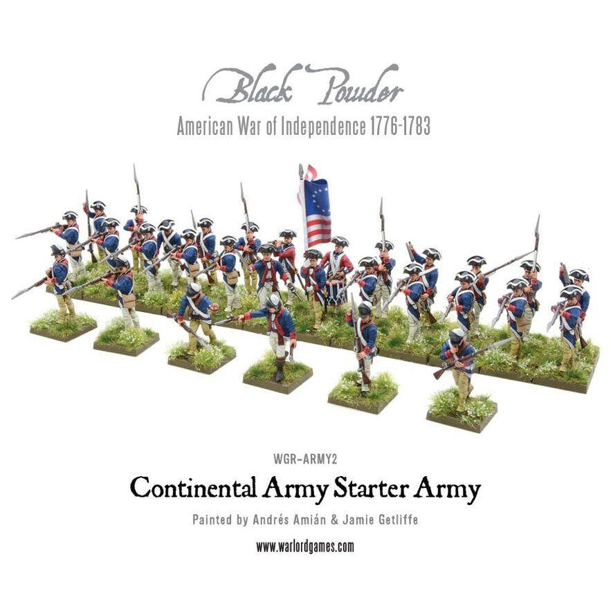 Black Powder | AWI | Continental Starter Army | 28mm Plastic Starter | Warlord | Miniature Kingdoms