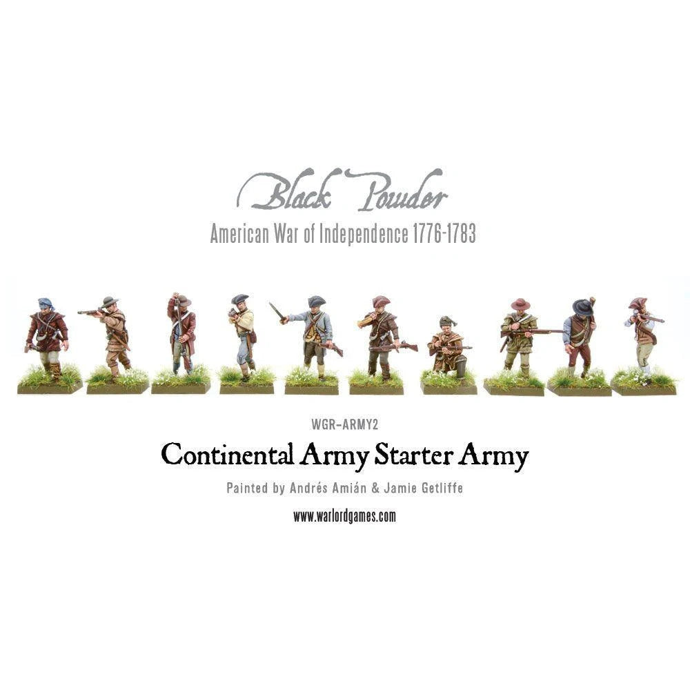 Black Powder | AWI | Continental Starter Army | 28mm Plastic Starter | Warlord | Miniature Kingdoms