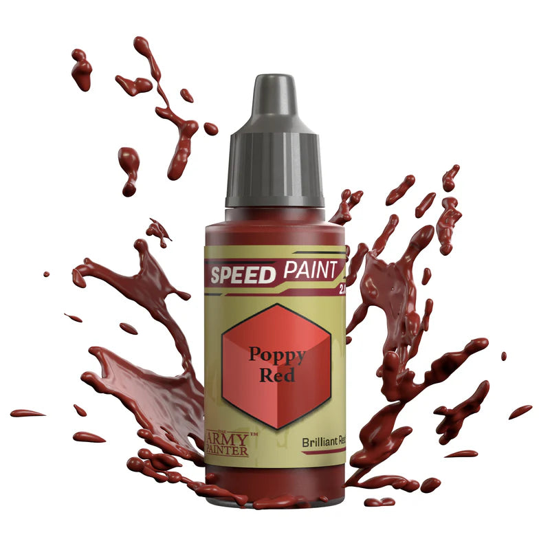 Speedpaints | Poppy Red | 17ml Individual Paint | Warlord | Miniature Kingdoms