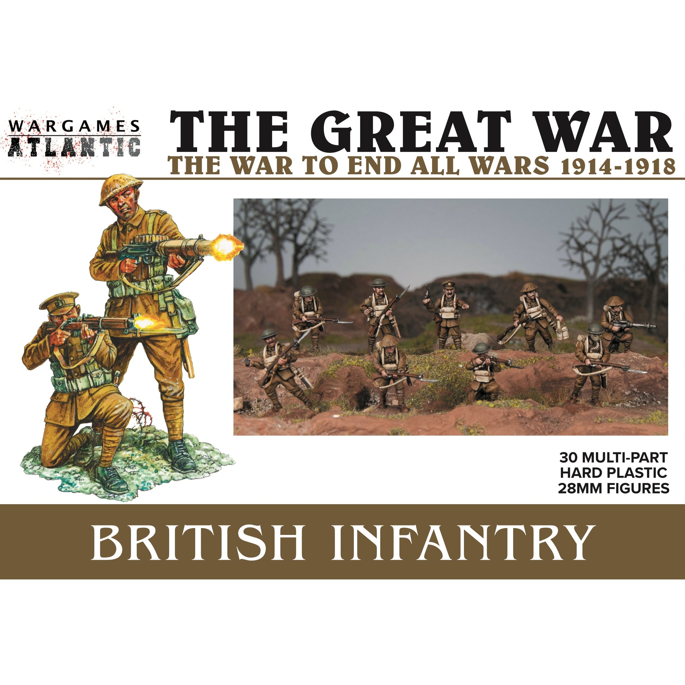 The Great War | British Infantry 1916-1918 | Plastic Unit | Wargames Atlantic | Miniature Kingdoms