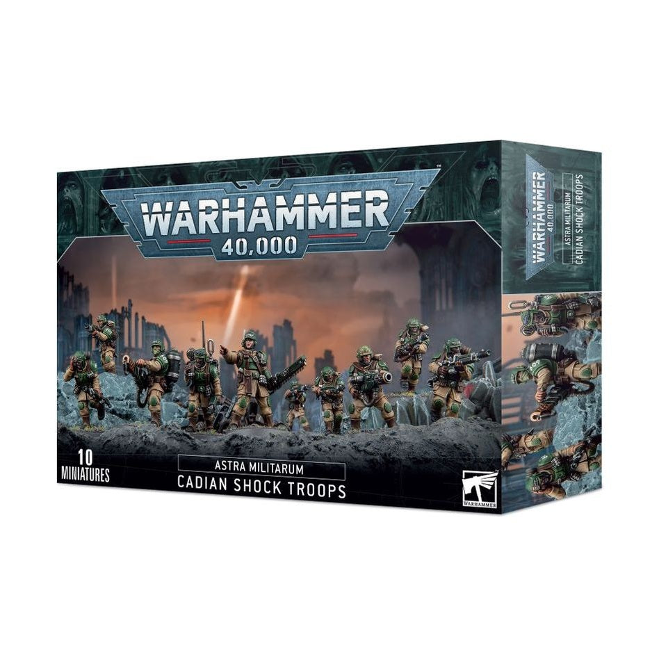 Games Workshop | W40k Warhammer 40000 | Astra Militarum | Cadian Shock Troops | Plastic Unit Box