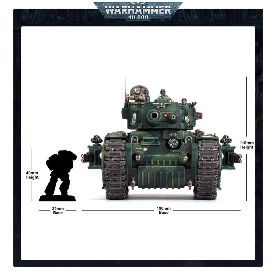 Warhammer 40,000 | Astra Militarum | Rogal Dorn Main Battle Tank | Plastic Unit Box