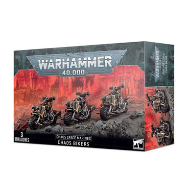 Warhammer 40,000 | Chaos Space Marines | Chaos Bikers | Plastic Unit Box