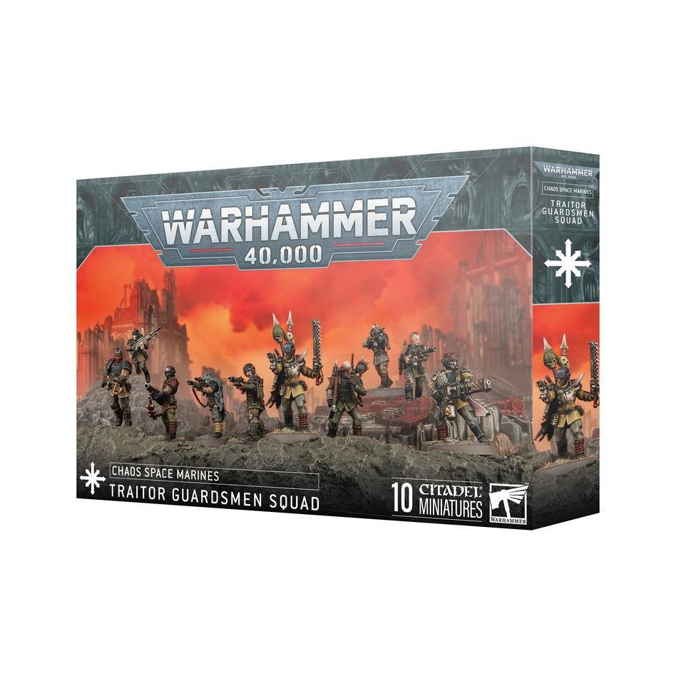 Warhammer 40,000 | Chaos Space Marines | Traitor Guardsmen Squad | Plastic Unit Box