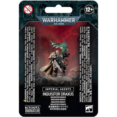 Warhammer 40,000 | Imperial Agents | Inquisitor Draxus | Plastic Character Blister