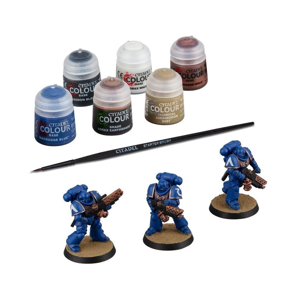 Warhammer 40,000 | Infernus Marines Paints and Model Set | Citadel Paint Set