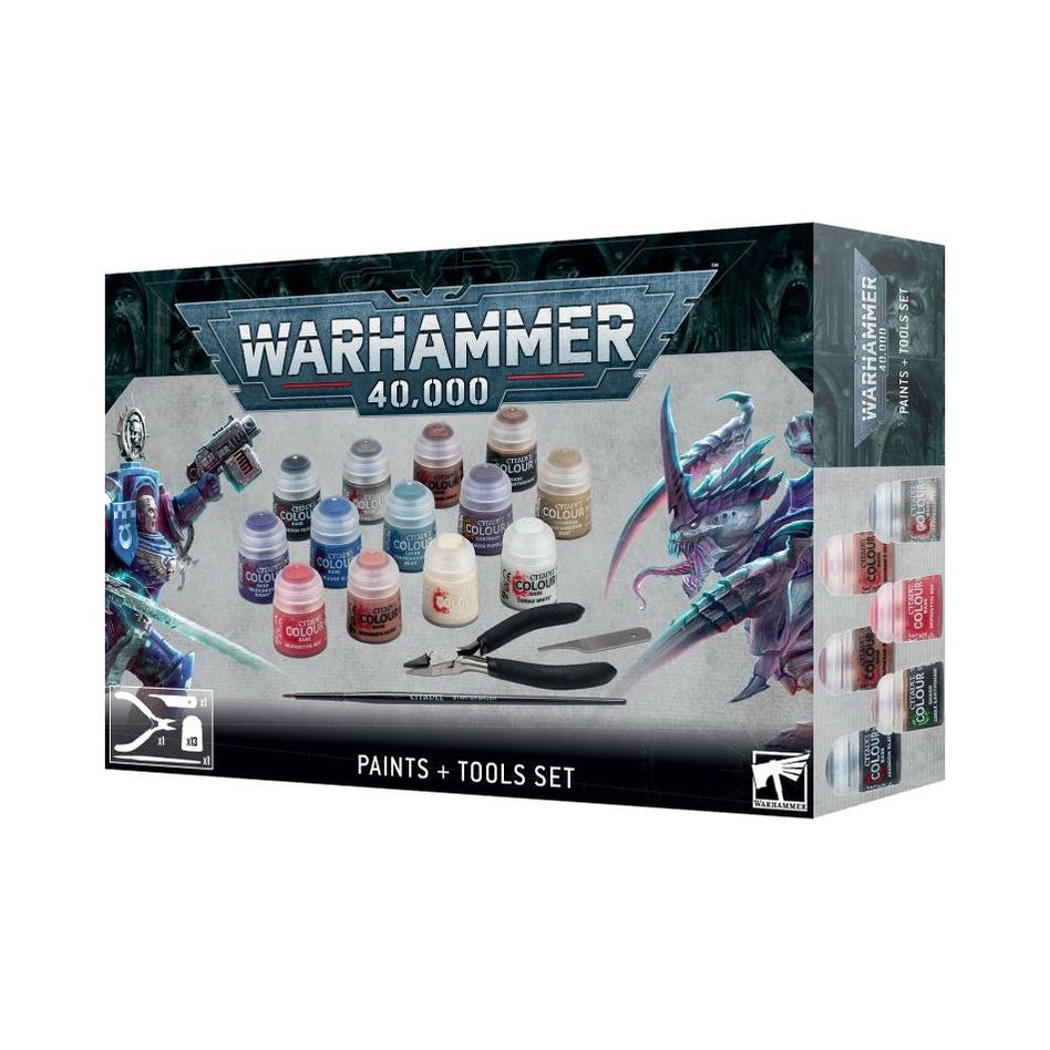 Games Workshop | W40k Warhammer 40000 | Paints and Tools Set | Citadel Paint Set