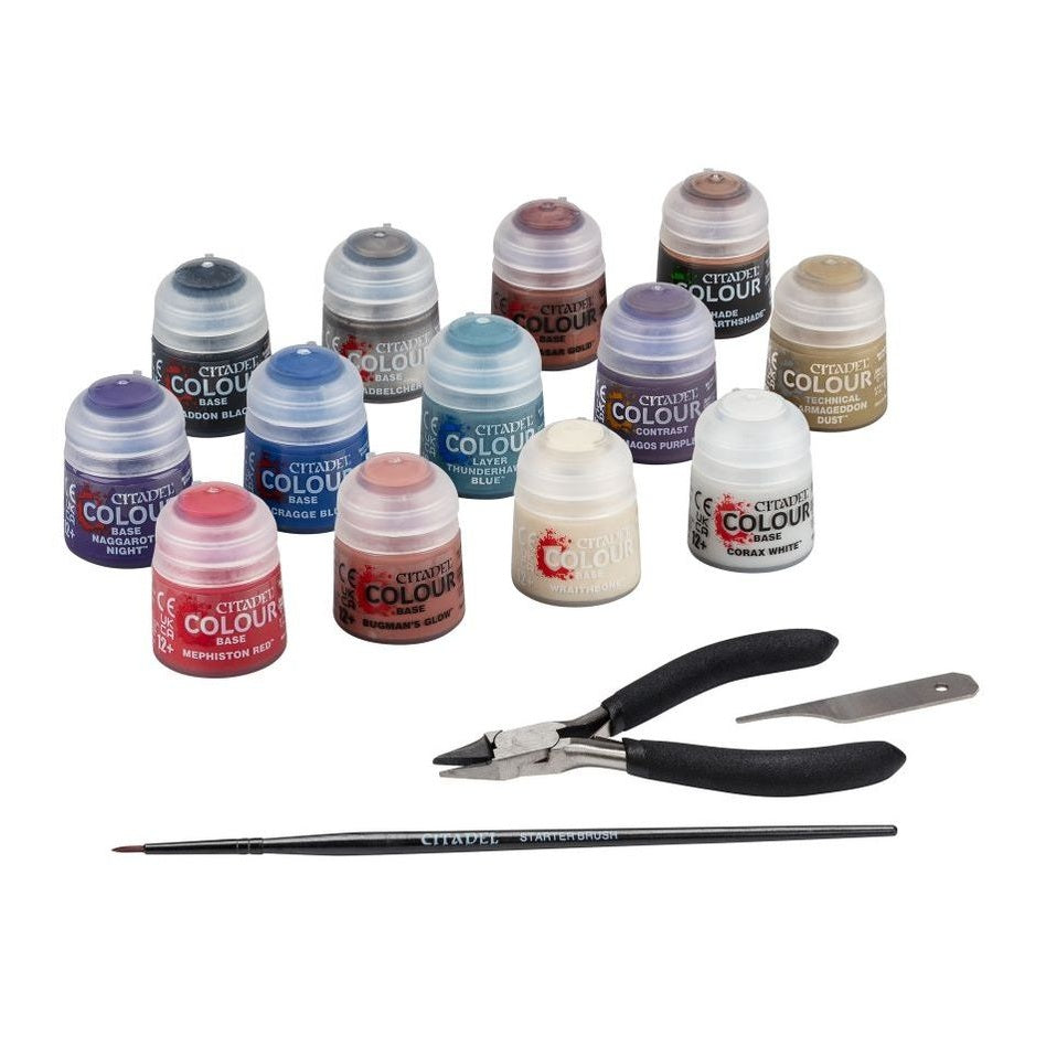 Games Workshop | W40k Warhammer 40000 | Paints and Tools Set | Citadel Paint Set