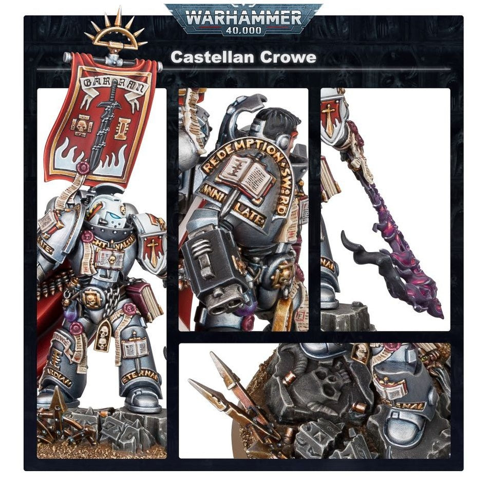 Warhammer 40,000 | Space Marines | Grey Knights | Castellan Crowe | Plastic Character Box