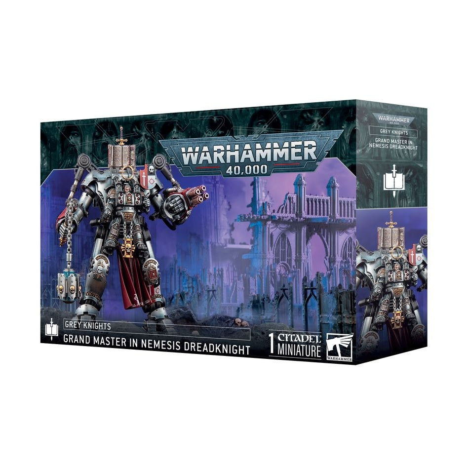 Warhammer 40,000 | Space Marines | Grey Knights | Grand Master in Nemesis Dreadknight | Plastic Unit Box