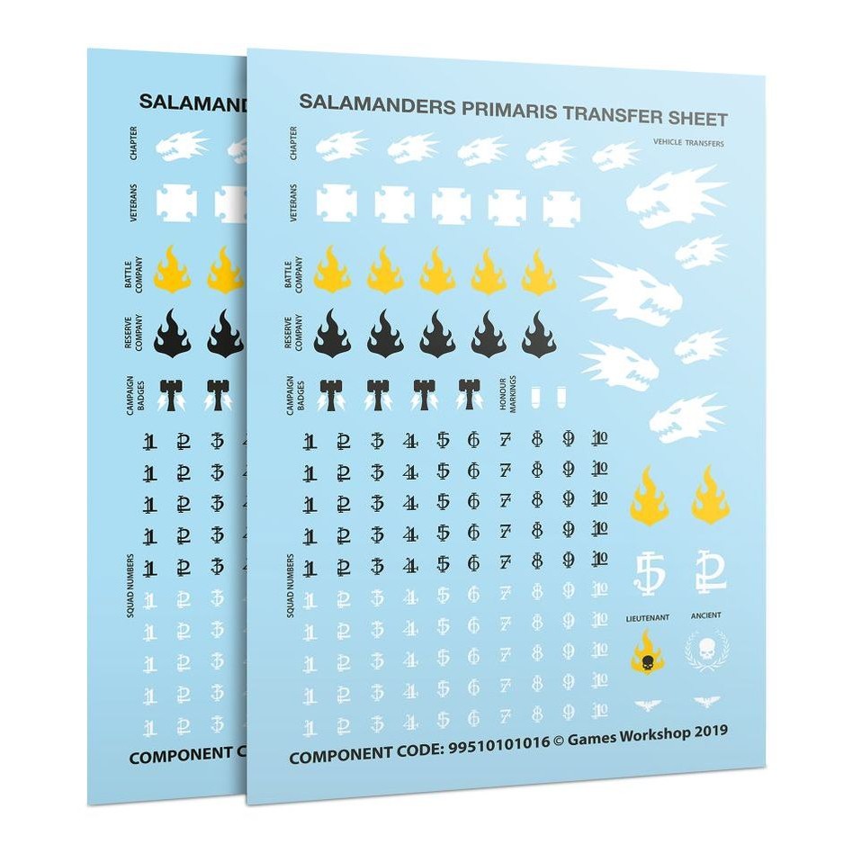 Warhammer 40,000 | Space Marines | Salamaders | Upgrades and Transfers | Plastic Upgrade Blister Pack