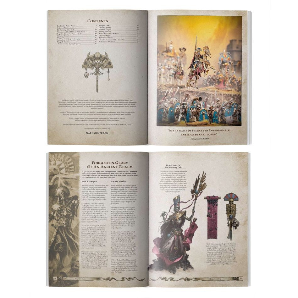 Warhammer the Old World | Arcane Journal | The War of Settra's Fury | Softback Sourcebook