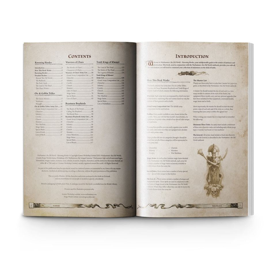 Warhammer the Old World | Ravening Hordes Army Book | Hardback Sourcebook