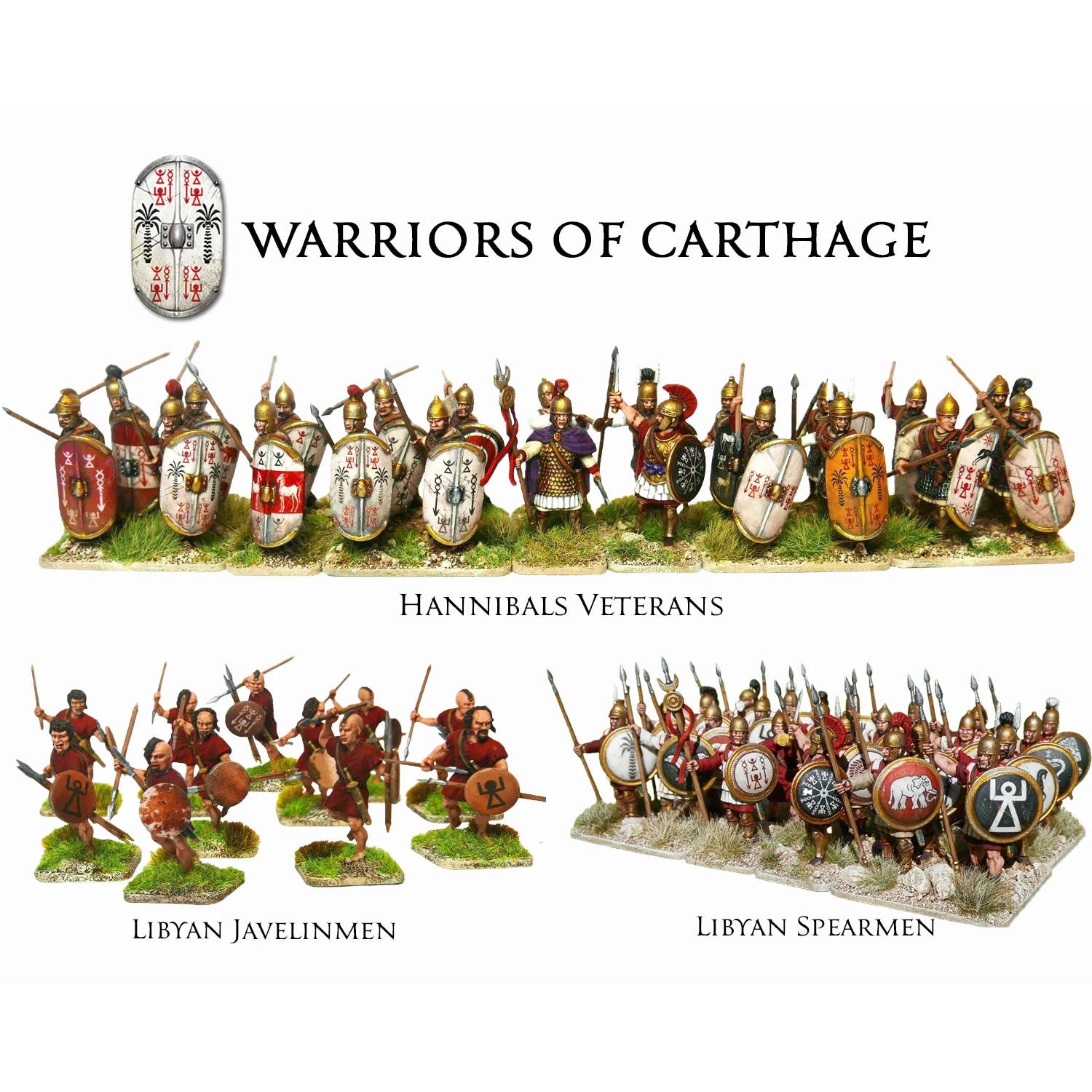 Victrix | Ancients Warriors Of Carthage | 28mm Plastic Unit | North Star Games | Miniature Kingdoms