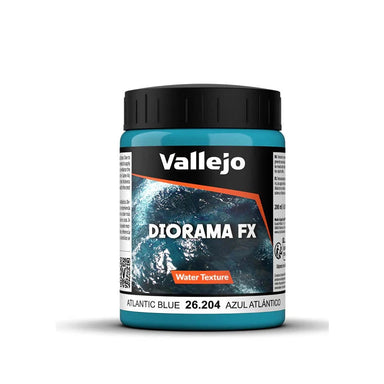 Vallejo | Water Texture Atlantic Blue | 200g / 200ml Basing Mix 26.204 | TTCombat | Miniature Kingdoms
