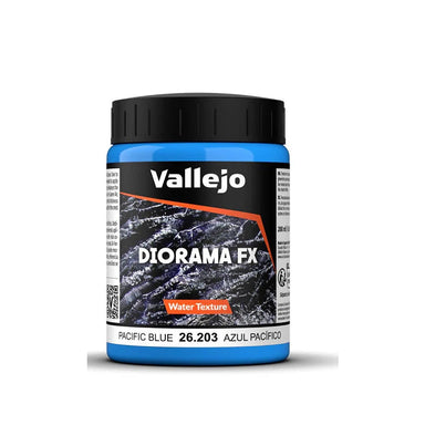 Vallejo | Water Texture Pacific Blue | 200g / 200ml Basing Mix 26.203 | TTCombat | Miniature Kingdoms