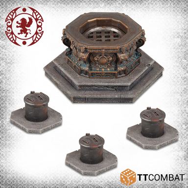 Tabletop Scenics | Streets Of Venice Venetian Wells | 28mm Resin Blister Pack | TTCombat | Miniature Kingdoms