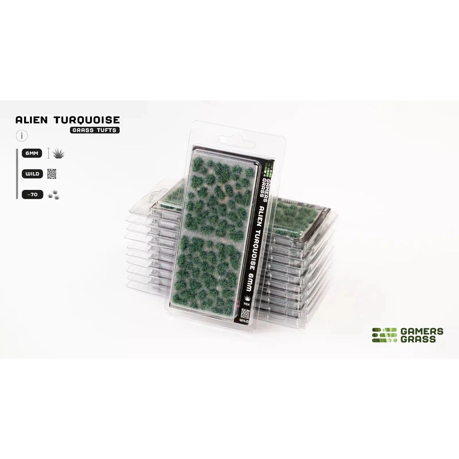 Gamers Grass | Scenics Wild Alien Turquoise Six mm | Basing Tufts | GGA-TG