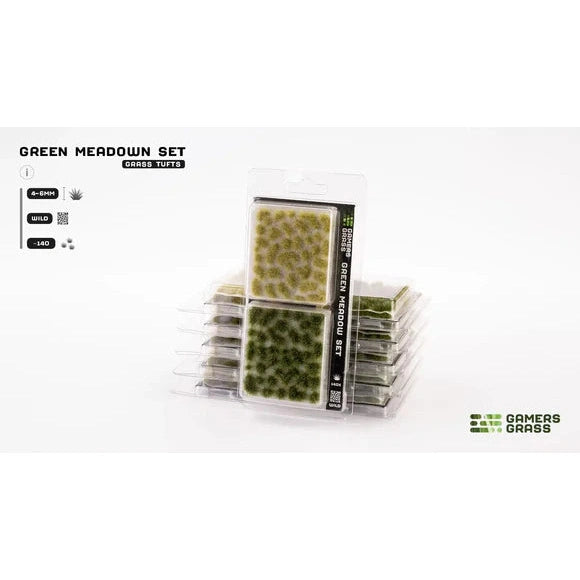 Gamers Grass | Scenics Wild Green Meadow Set | Basing Tufts | GGSET-GM