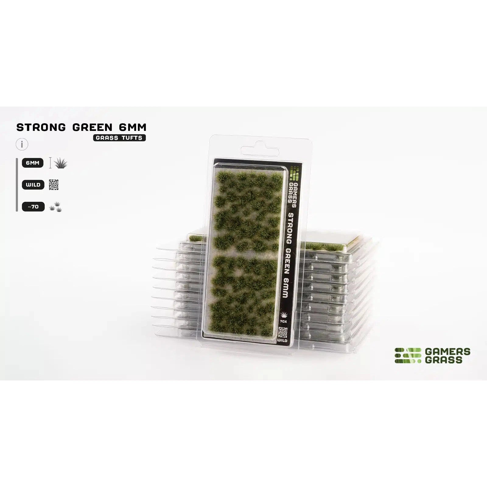 Gamers Grass | Scenics Wild Strong Green Six mm | Basing Tufts | GG6-SG