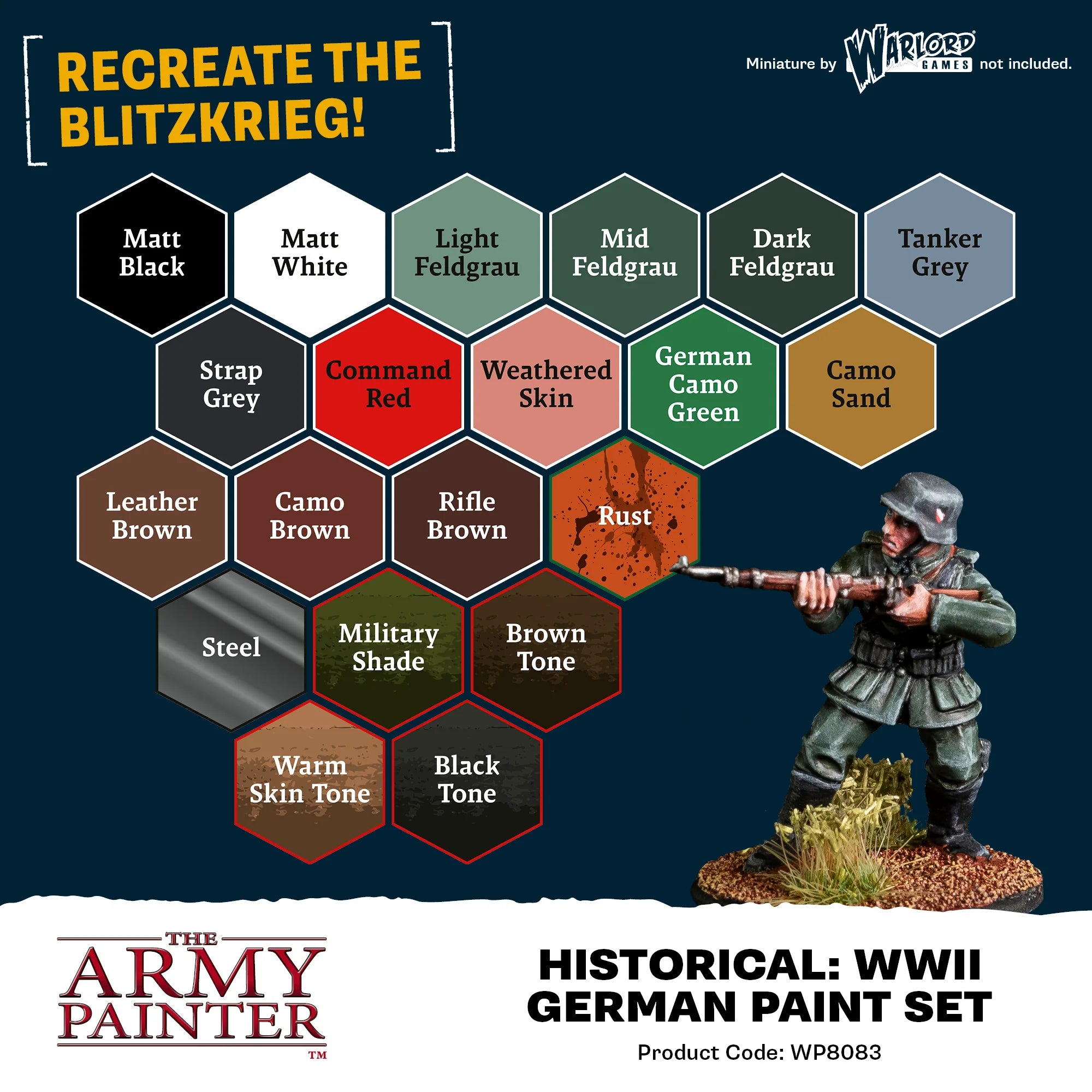 Army Painter | Historical | World War II German 20 Paints | 18ml Paint Set