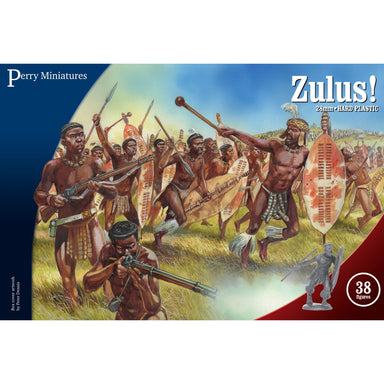 Perry Miniatures | Victoria Little Wars Zulus ! | 28mm Plastic Unit | North Star Games | Miniature Kingdoms