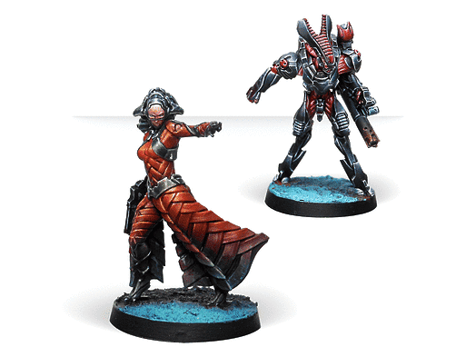 Infinity | Combined Army | Bit and KISS! Hacker | 28mm Metal Blister Pack