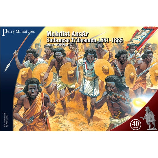 Perry Miniatures | Victoria Little Wars Madhist Ansar Sudanese Tribesmen | 28mm Plastic Unit | North Star Games | Miniature Kingdoms