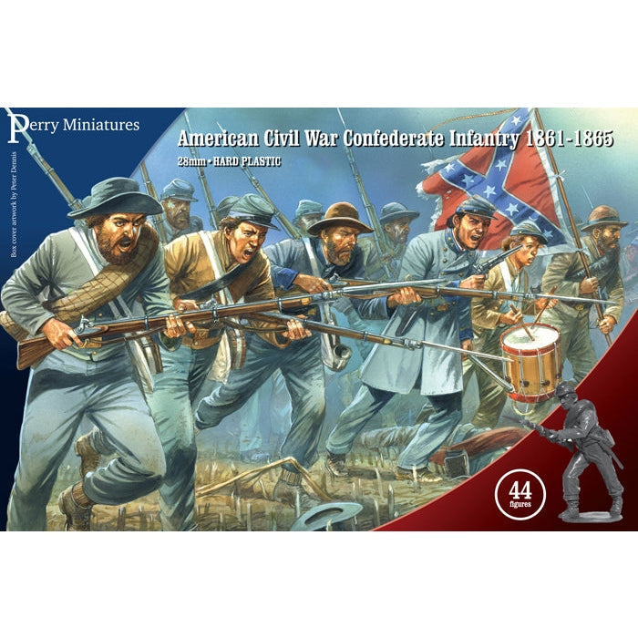 Perry Miniatures | ACW Confederate Infantry 1861-1865 | 28mm Plastic Unit | North Star Games | Miniature Kingdoms