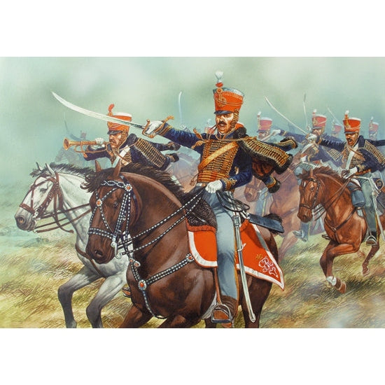 Perry Miniatures | Napoleonic Wars British Hussars 1808-1815 | 28mm Plastic Unit | North Star Games | Miniature Kingdoms