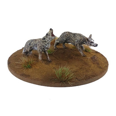 Dead Man's Hand | Livestock Pack Of Coyotes | 28mm Metal Blister Pack | North Star Games | Miniature Kingdoms