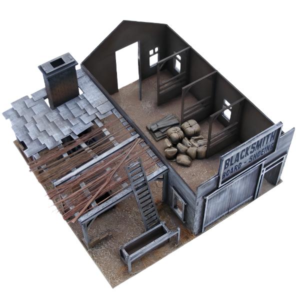 Sarissa Precision | Old West Blacksmiths Forge D048 | MDF Terrain