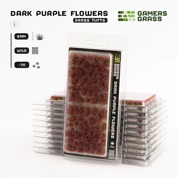 Gamers Grass | Scenics Wild Dark Purple Flowers | Basing Tufts | GGF-DP