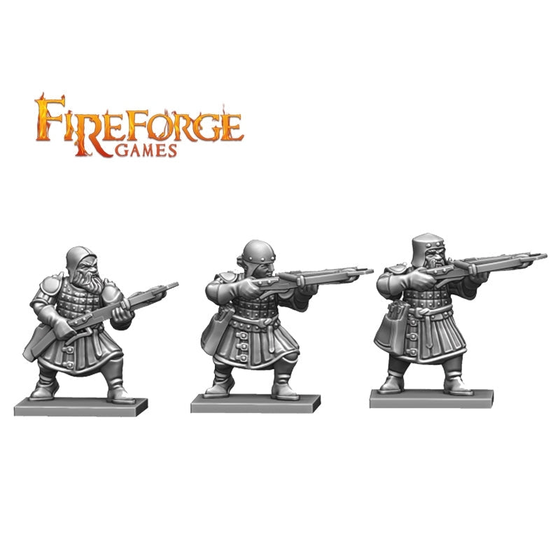 Fireforge | Forgotten World Stone Realm Crossbowmen | 28mm Plastic Unit | North Star Games | Miniature Kingdoms